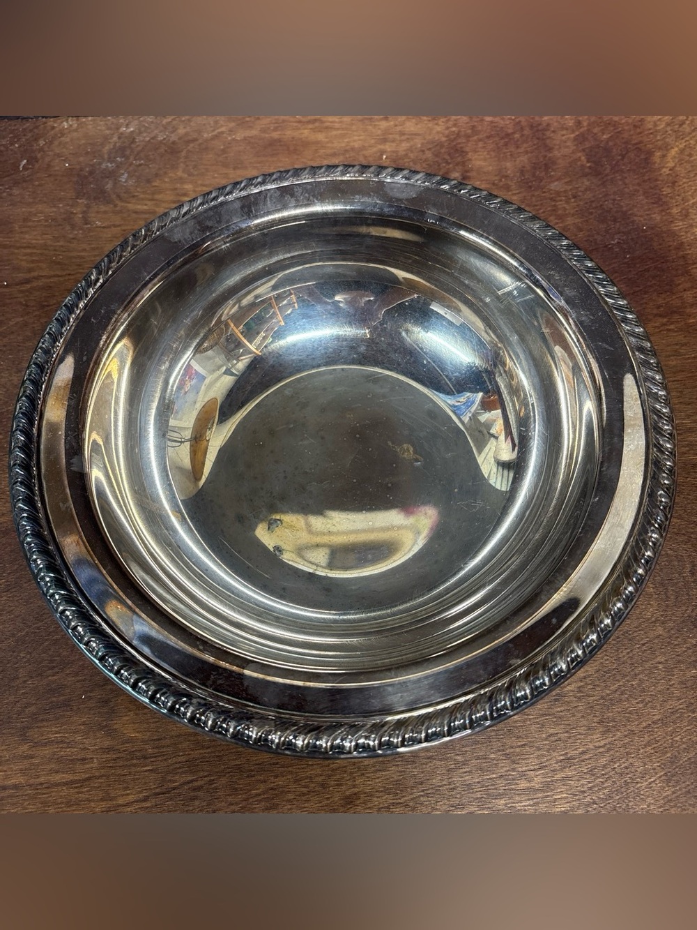 WM Rogers Silver-Plated Decorative Serving Bowl